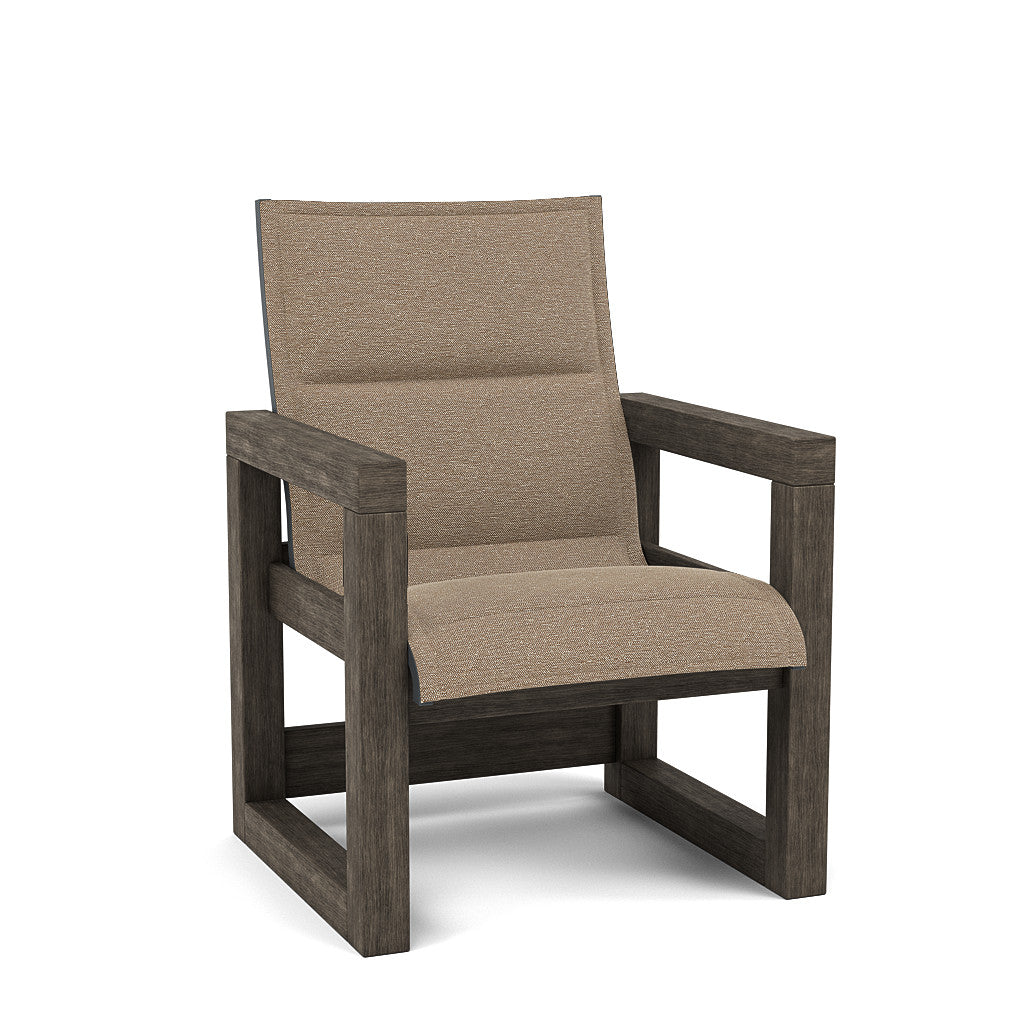 Frame Padded Sling Low Back Dining Chair