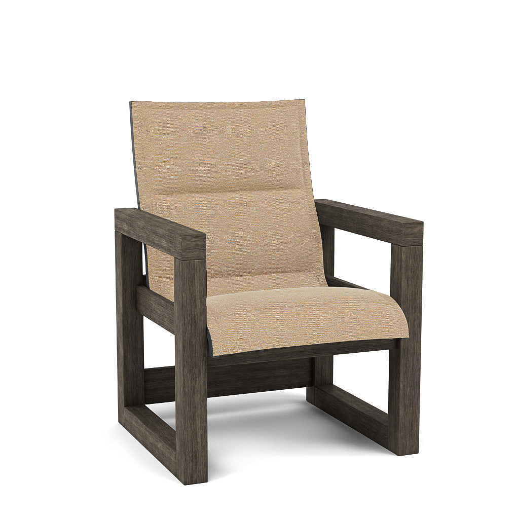 Frame Padded Sling Low Back Dining Chair