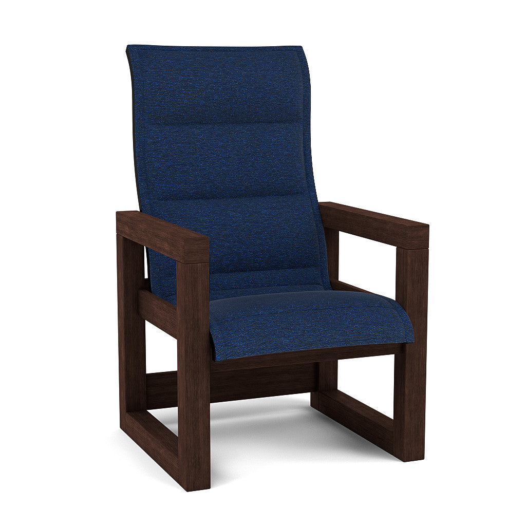 Frame Padded Sling Low Back Dining Chair