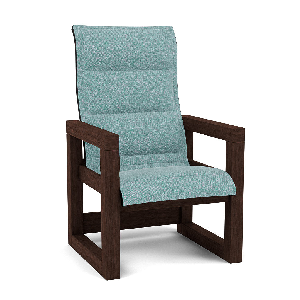 Frame Padded Sling Low Back Dining Chair