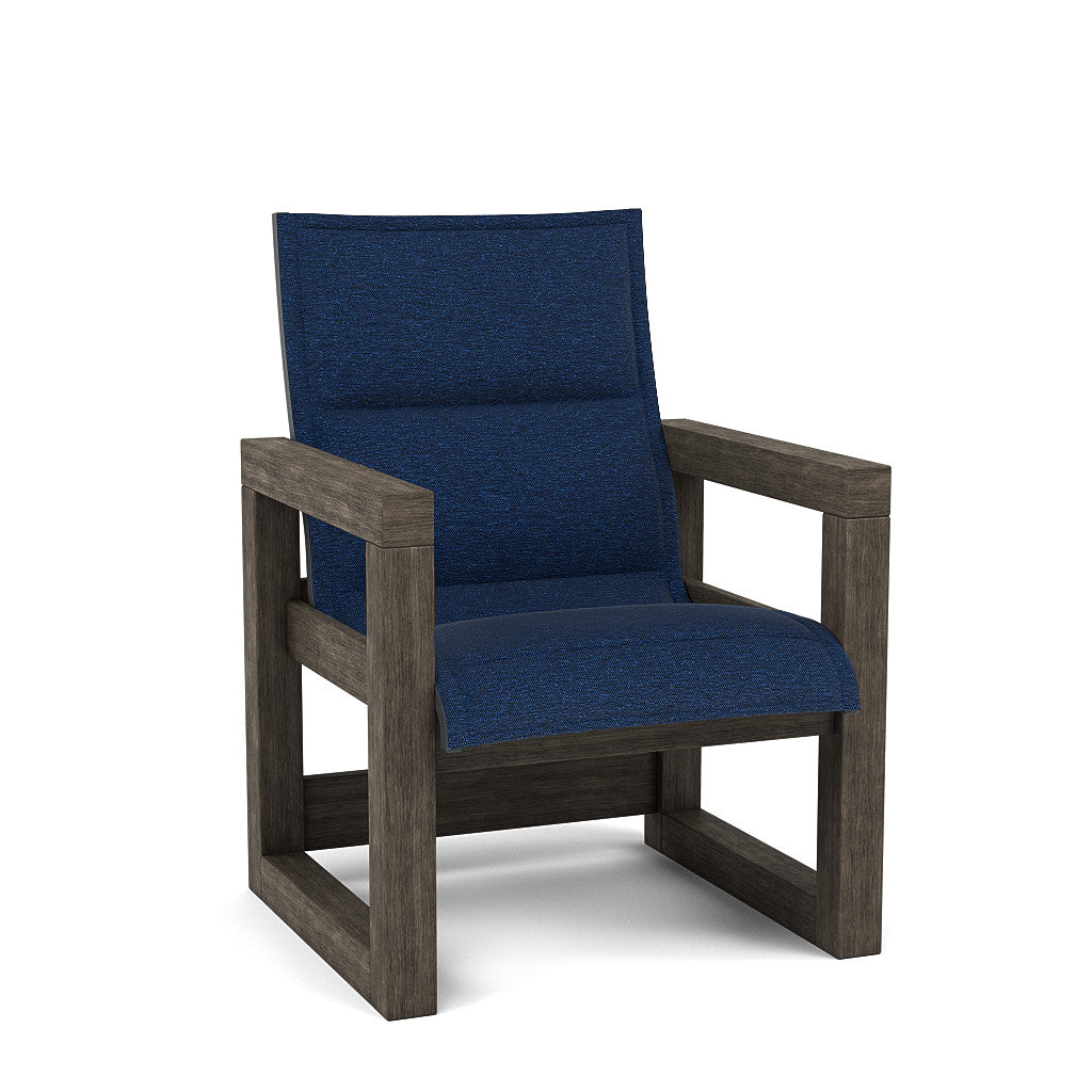 Frame Padded Sling Low Back Dining Chair