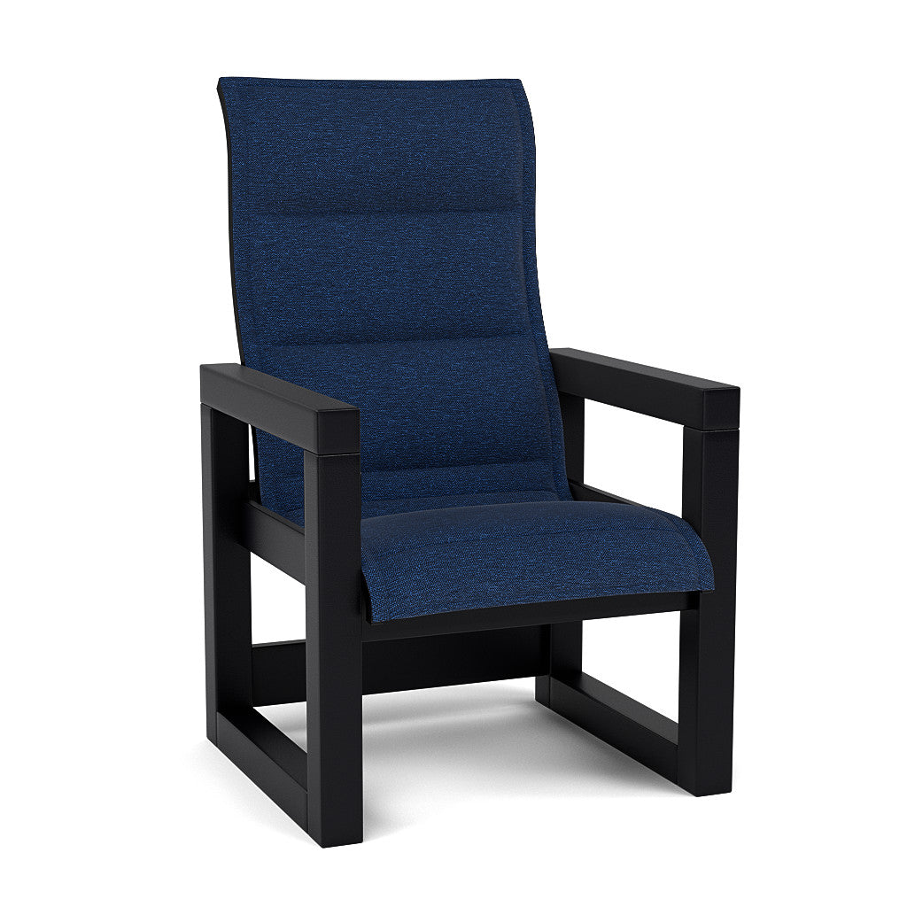 Frame Padded Sling Low Back Dining Chair