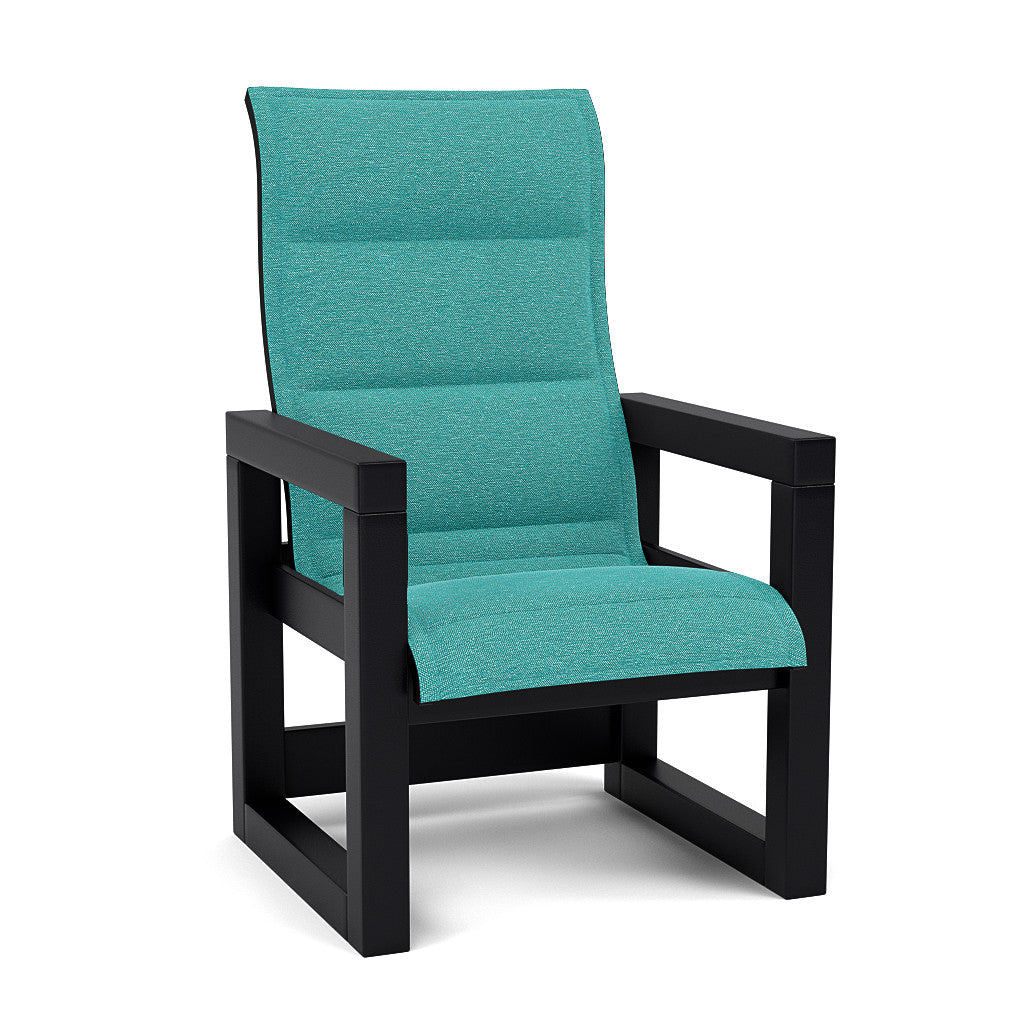 Frame Padded Sling Low Back Dining Chair