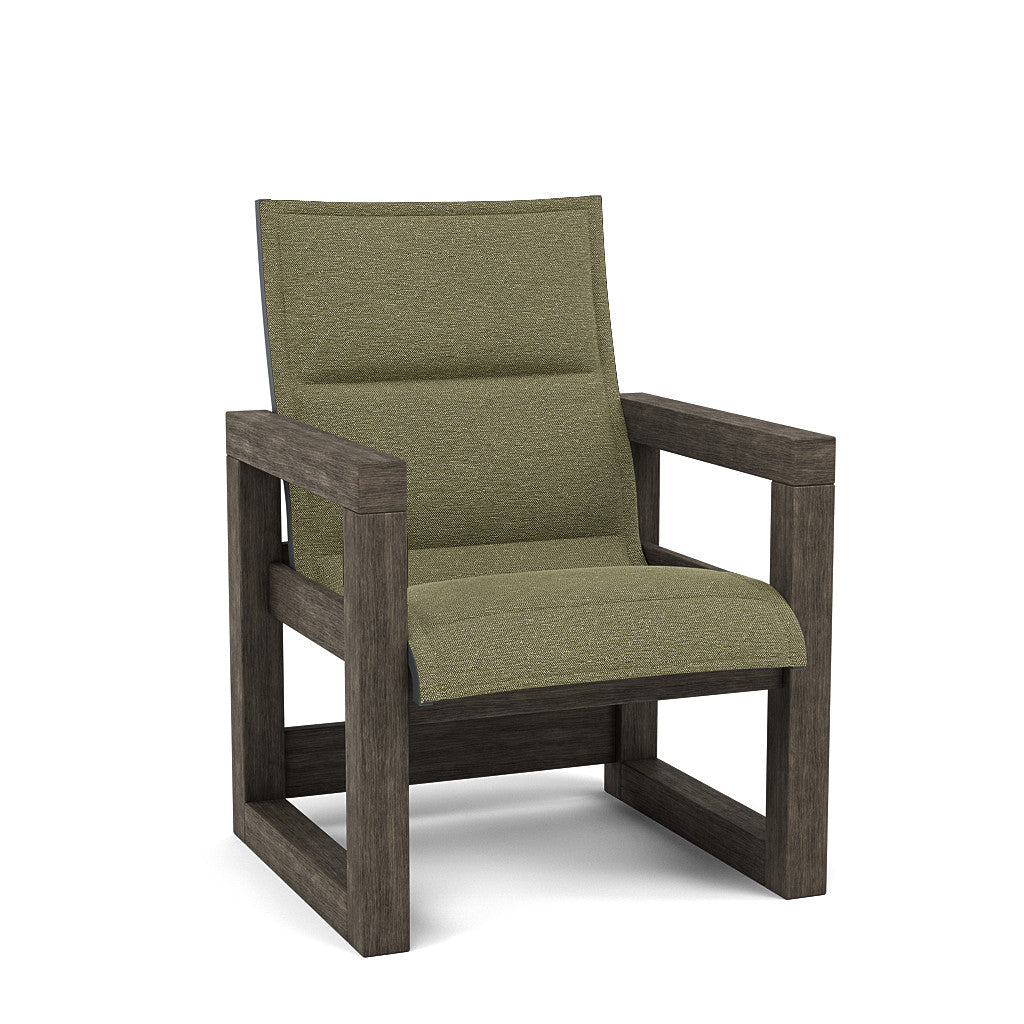 Frame Padded Sling Low Back Dining Chair