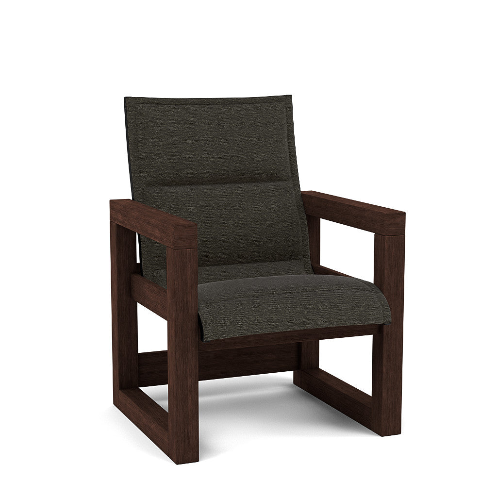 Frame Padded Sling Low Back Dining Chair