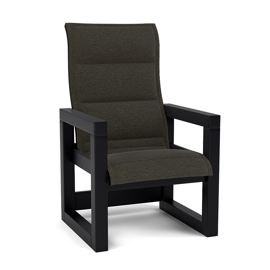 Frame Padded Sling Low Back Dining Chair