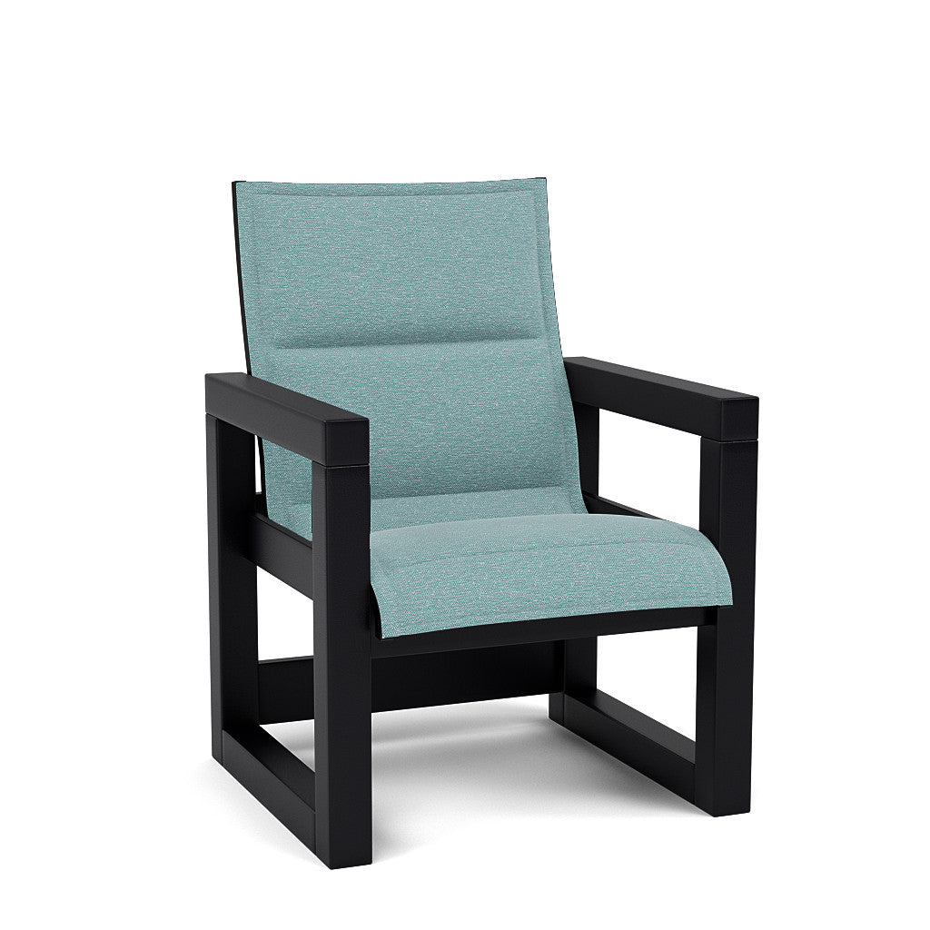 Frame Padded Sling Low Back Dining Chair