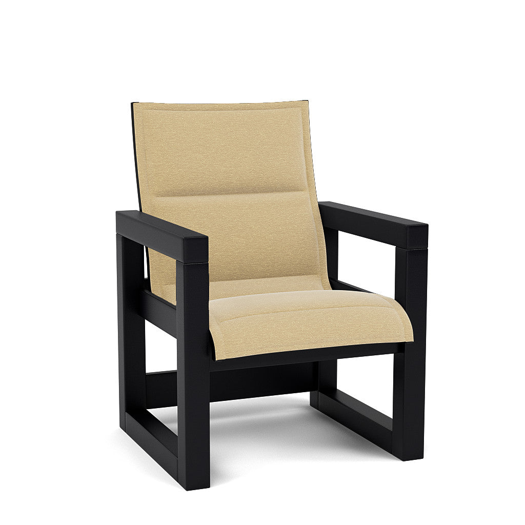 Frame Padded Sling Low Back Dining Chair