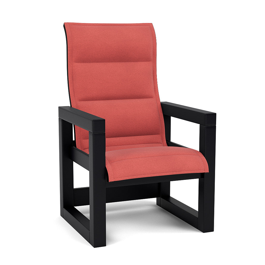 Frame Padded Sling Low Back Dining Chair