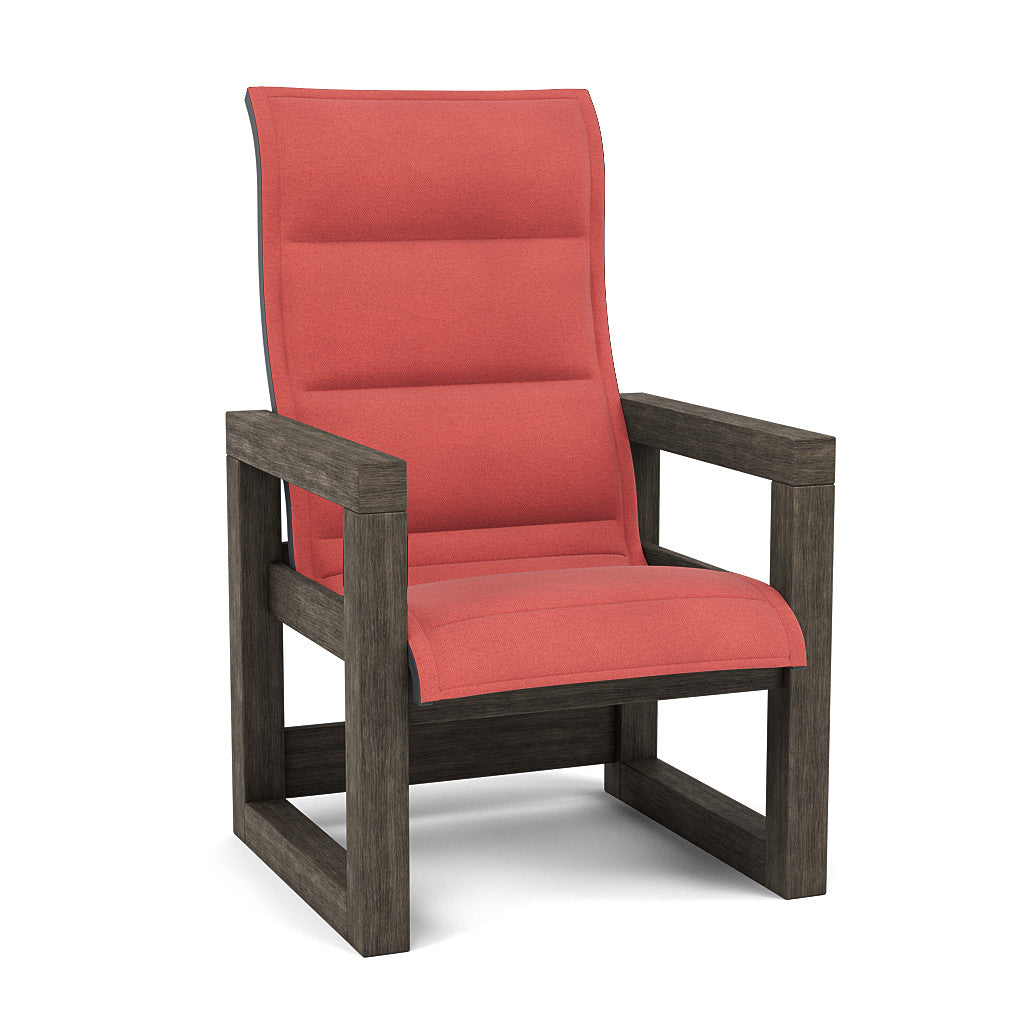 Frame Padded Sling Low Back Dining Chair