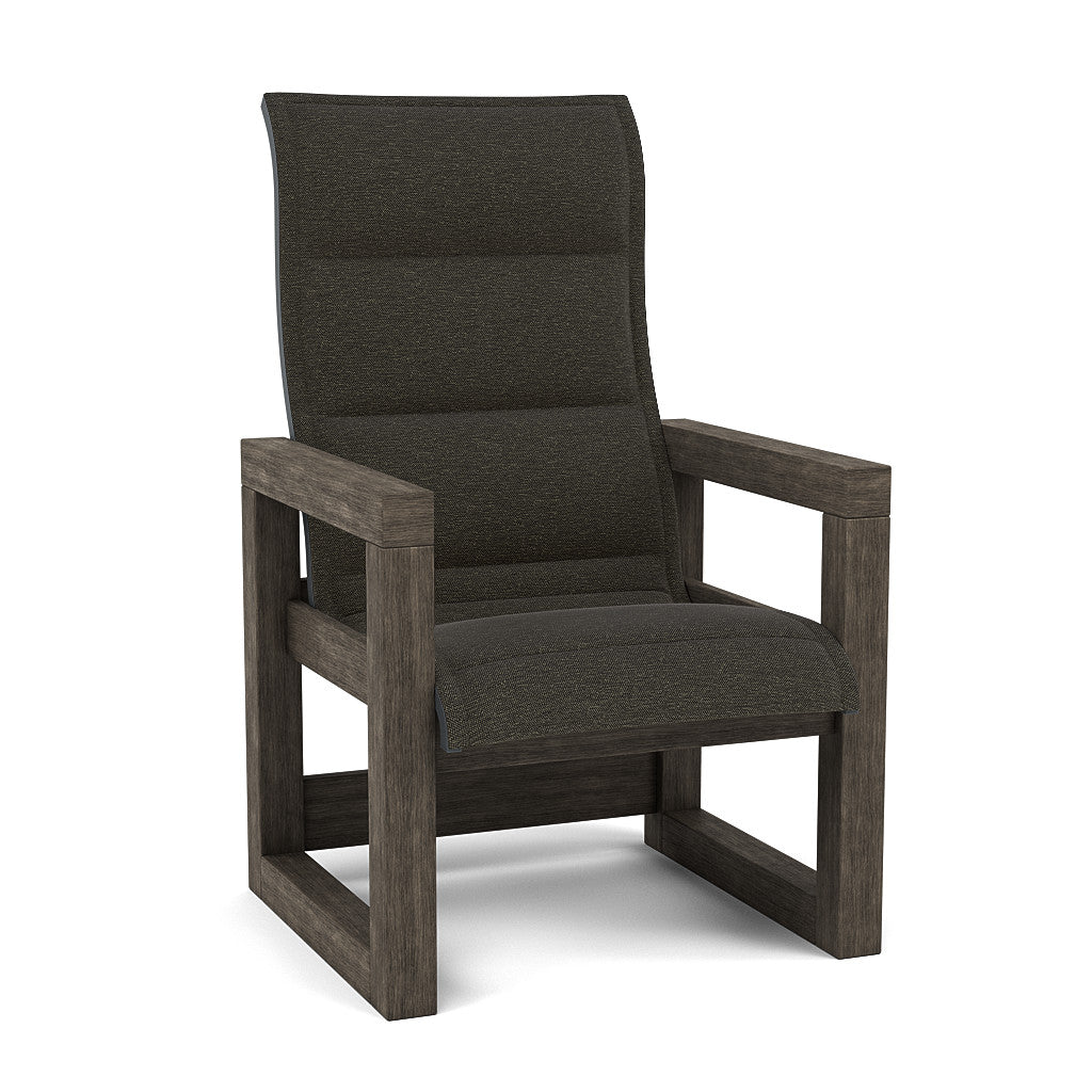 Frame Padded Sling Low Back Dining Chair