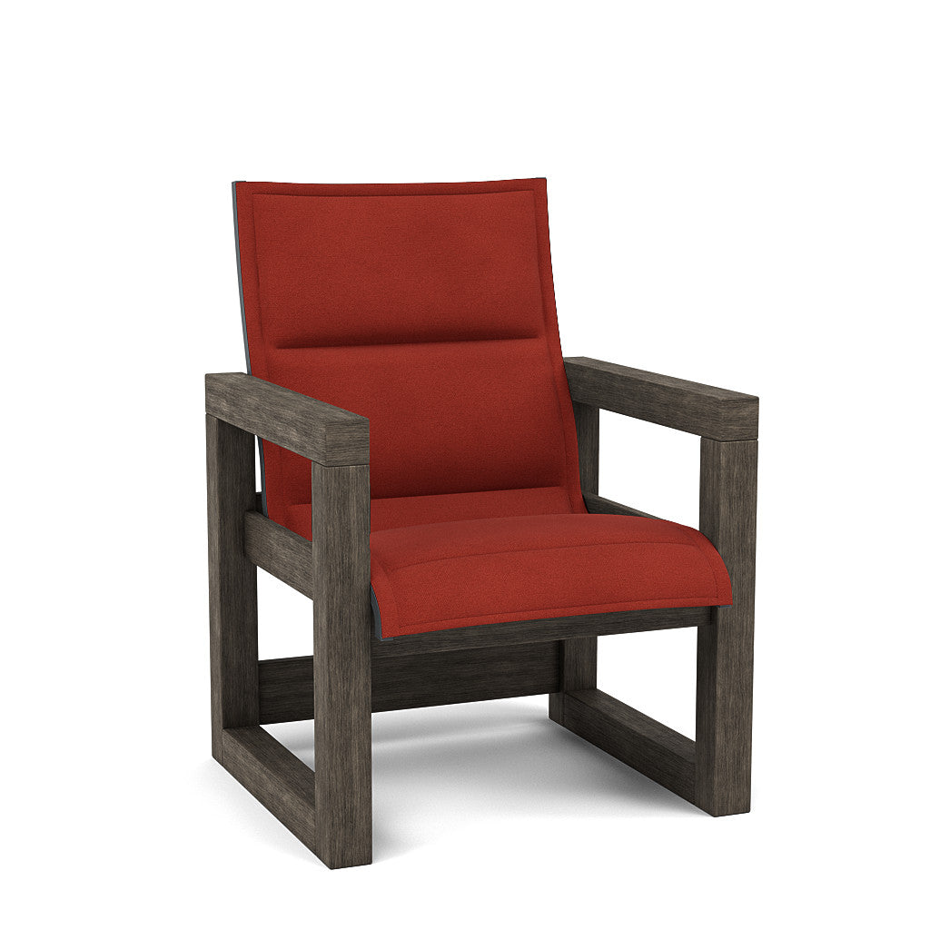 Frame Padded Sling Low Back Dining Chair