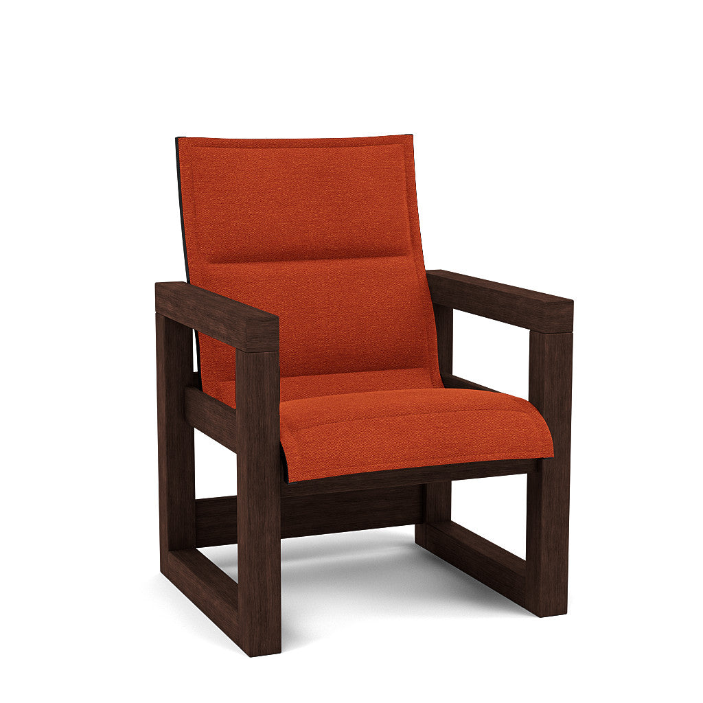 Frame Padded Sling Low Back Dining Chair