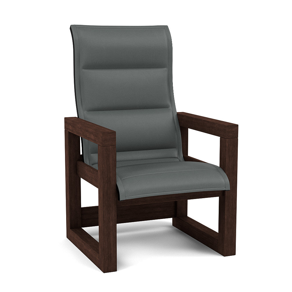 Frame Padded Sling Low Back Dining Chair