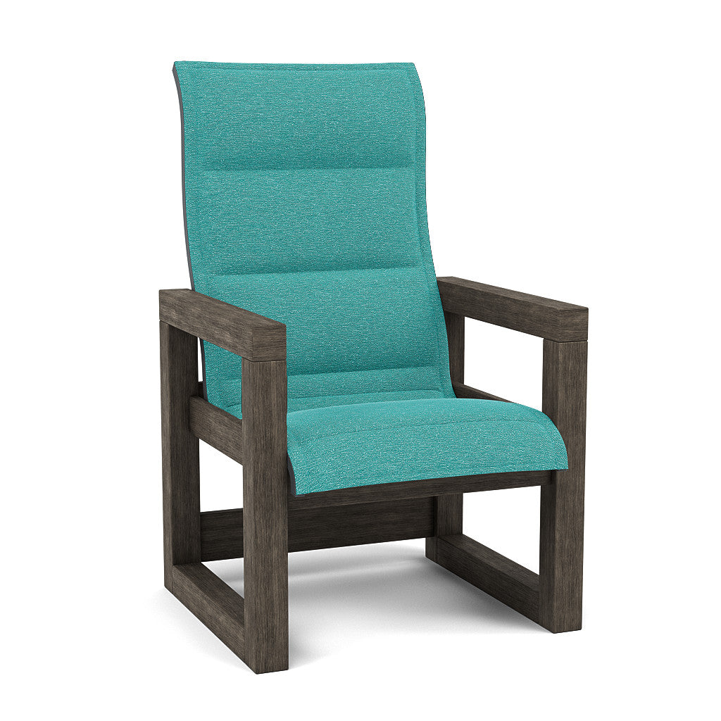 Frame Padded Sling Low Back Dining Chair