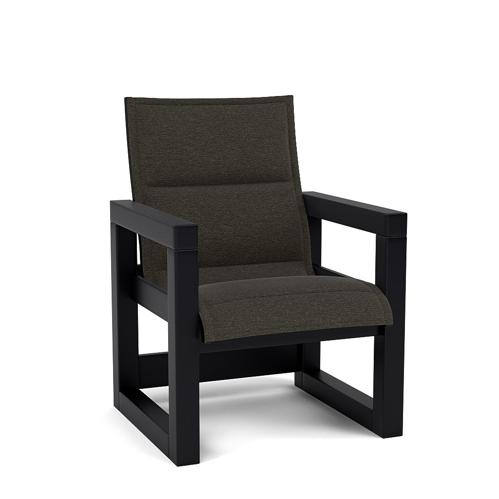 Frame Padded Sling Low Back Dining Chair