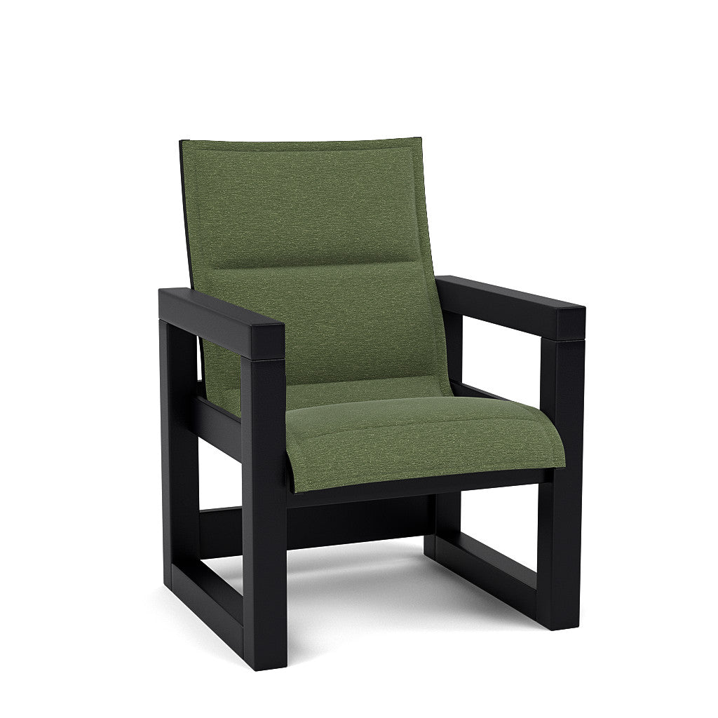 Frame Padded Sling Low Back Dining Chair