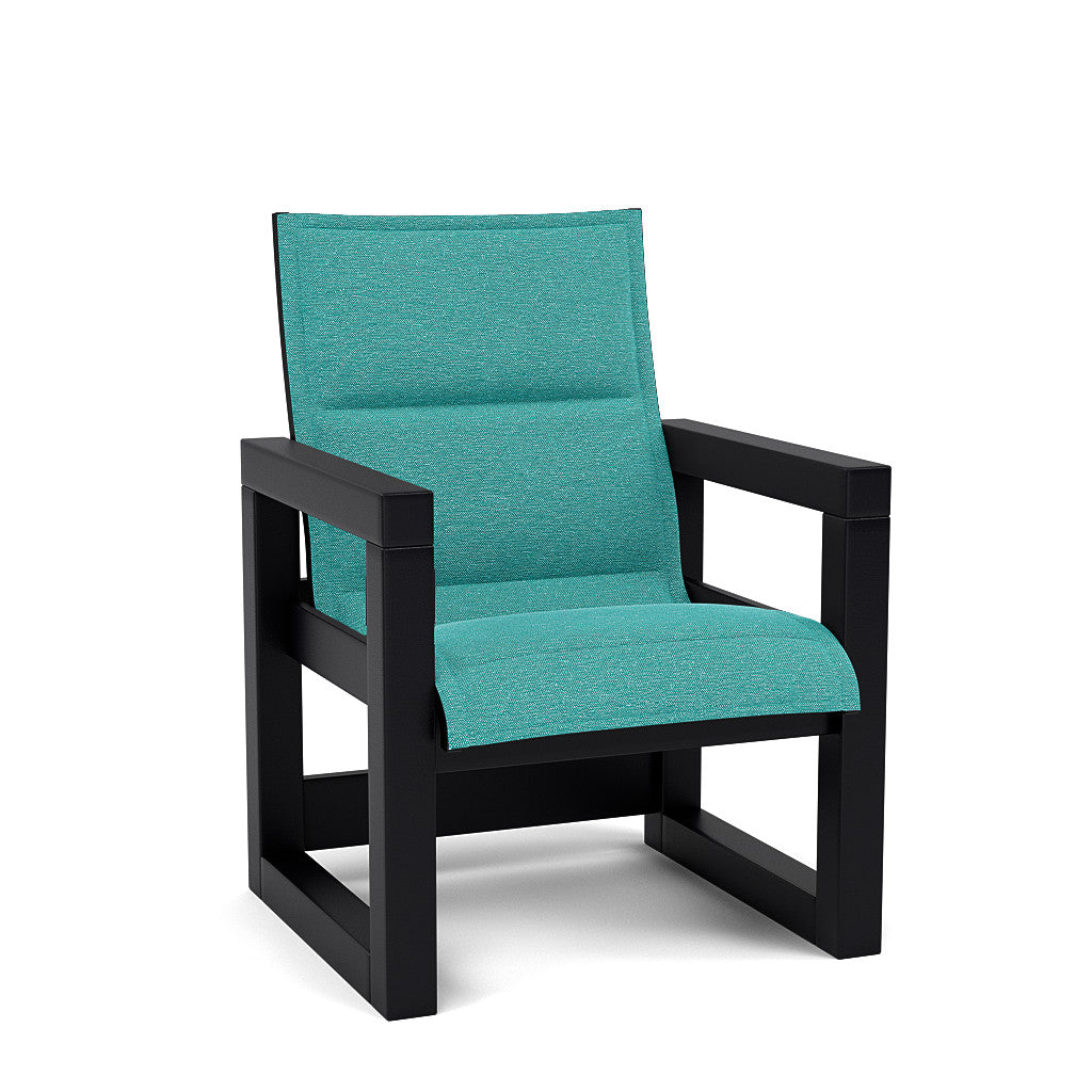 Frame Padded Sling Low Back Dining Chair