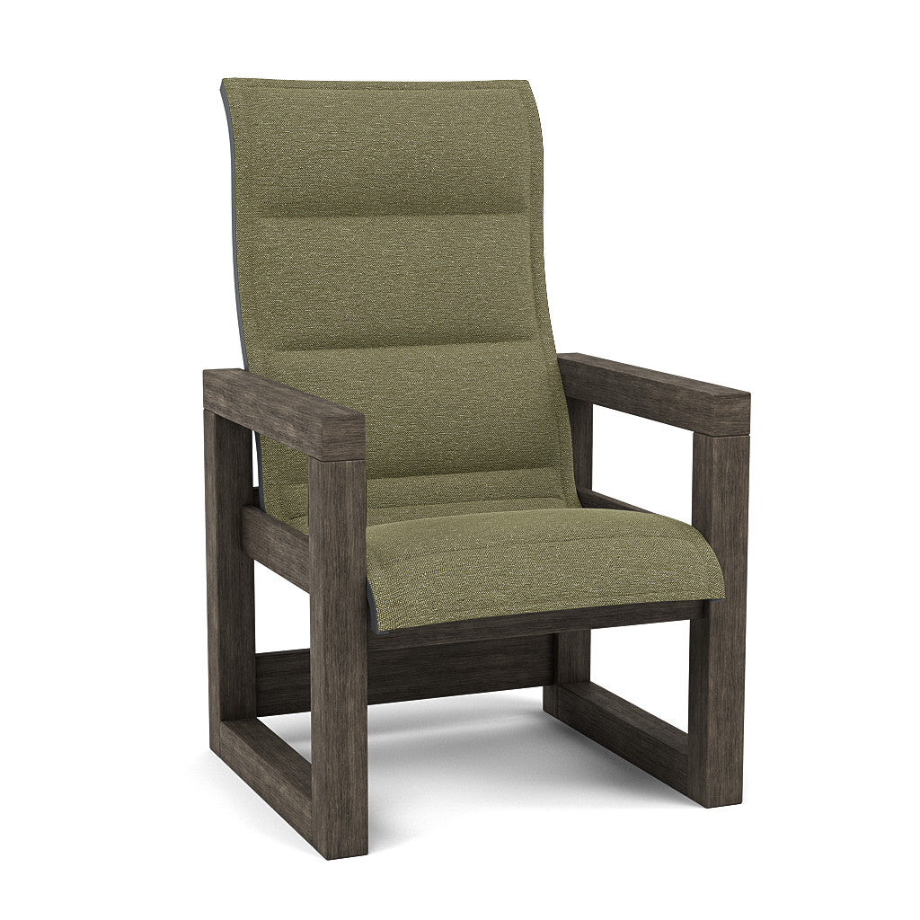 Frame Padded Sling Low Back Dining Chair