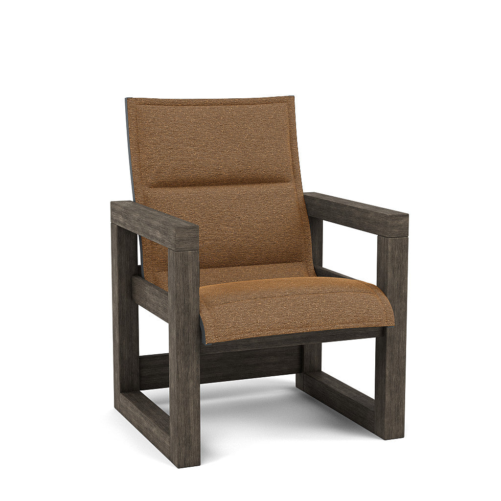 Frame Padded Sling Low Back Dining Chair