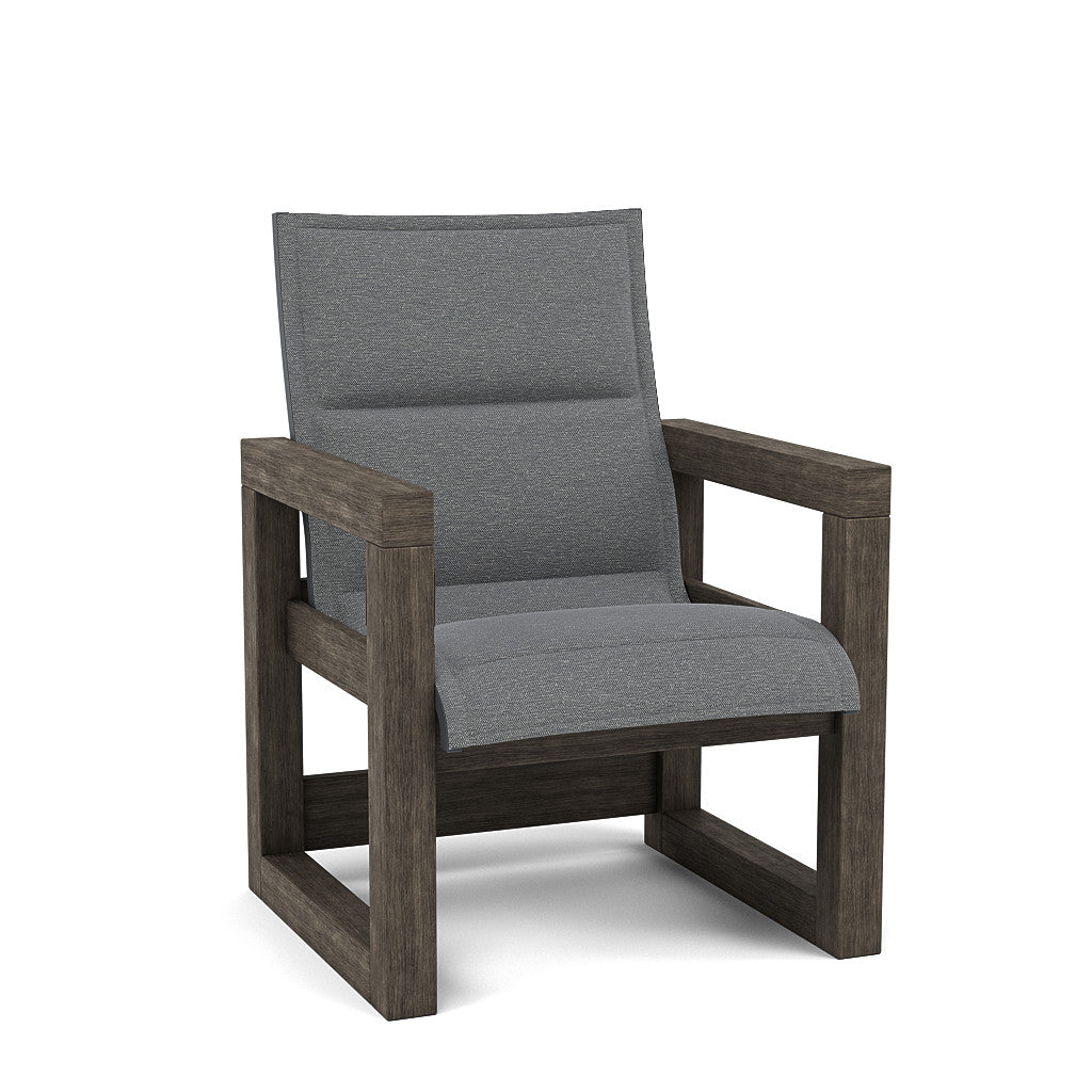 Frame Padded Sling Low Back Dining Chair