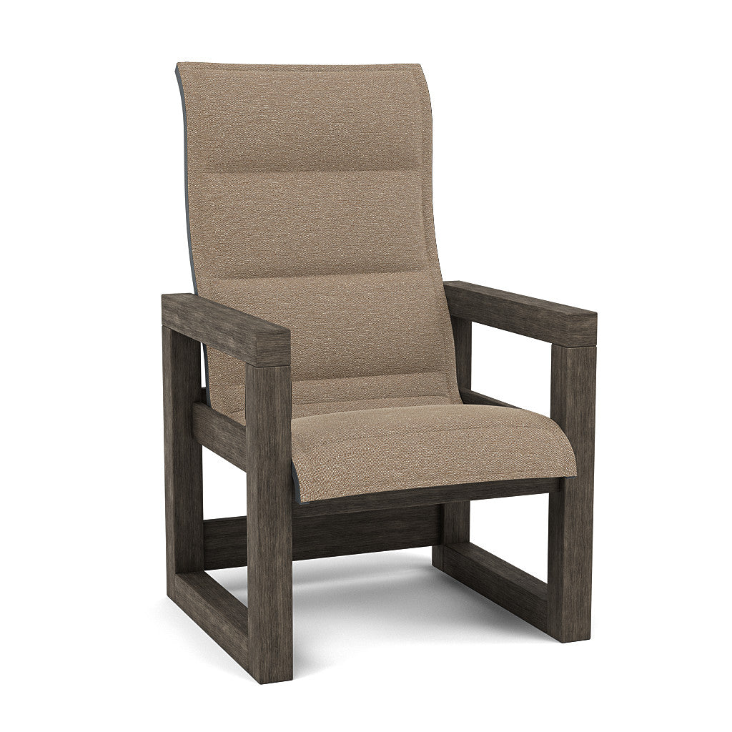 Frame Padded Sling Low Back Dining Chair