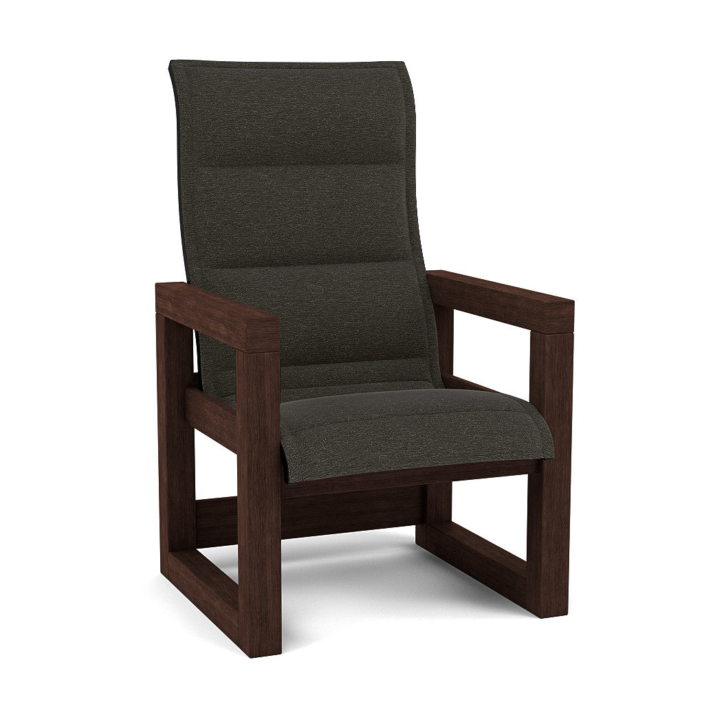 Frame Padded Sling Low Back Dining Chair