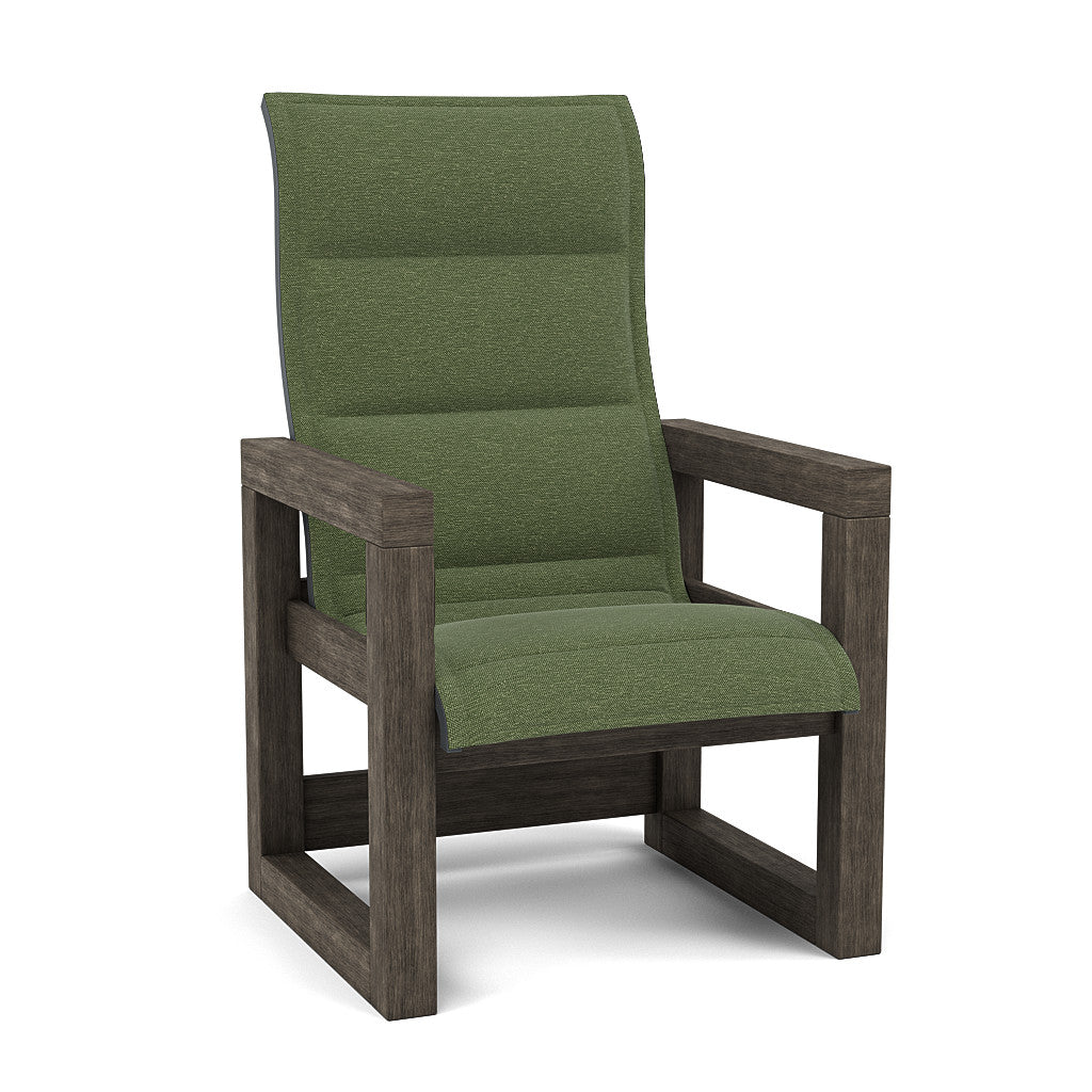 Frame Padded Sling Low Back Dining Chair