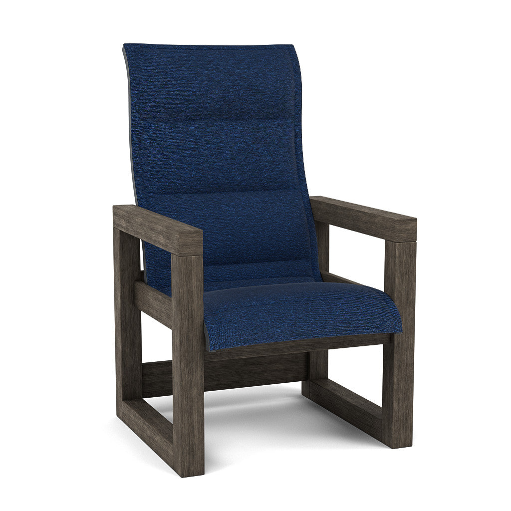 Frame Padded Sling Low Back Dining Chair