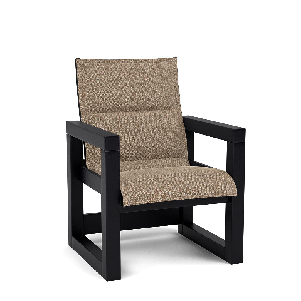 Frame Padded Sling Low Back Dining Chair