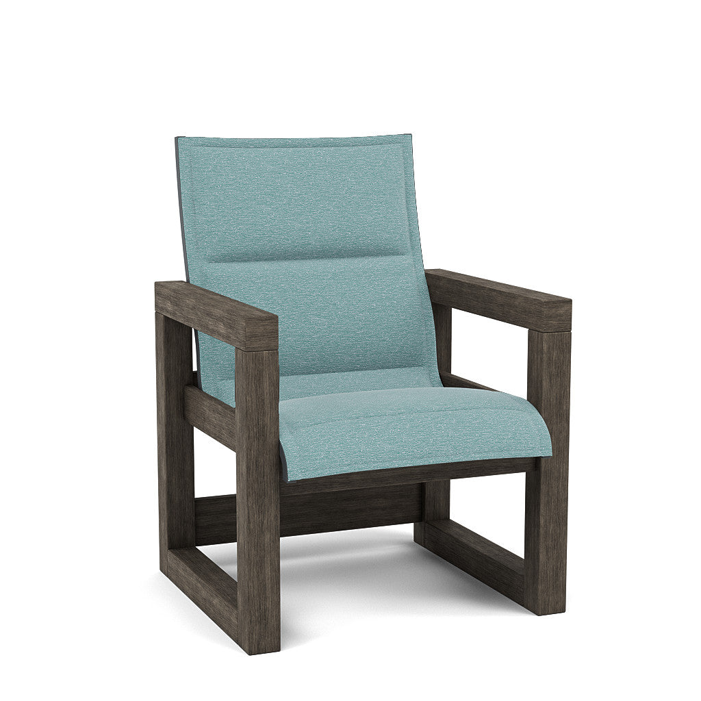 Frame Padded Sling Low Back Dining Chair