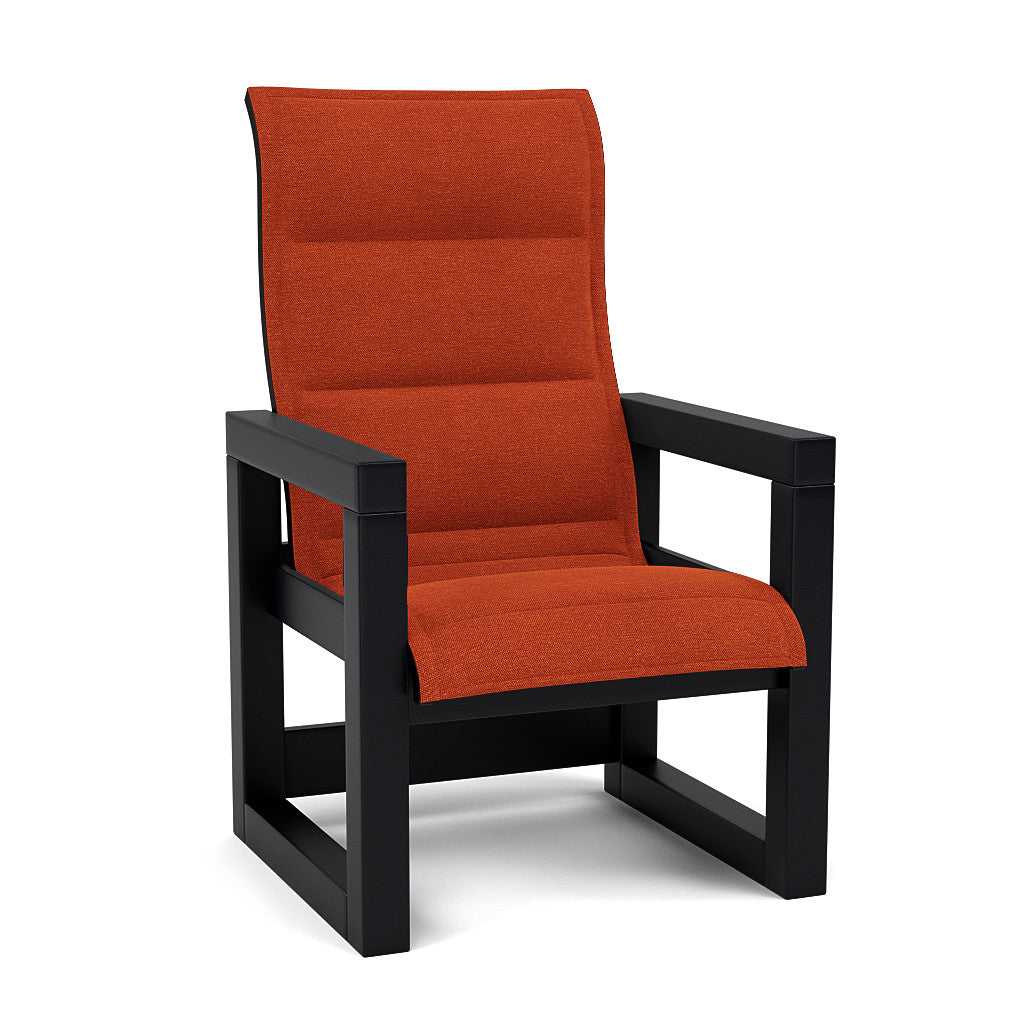 Frame Padded Sling Low Back Dining Chair