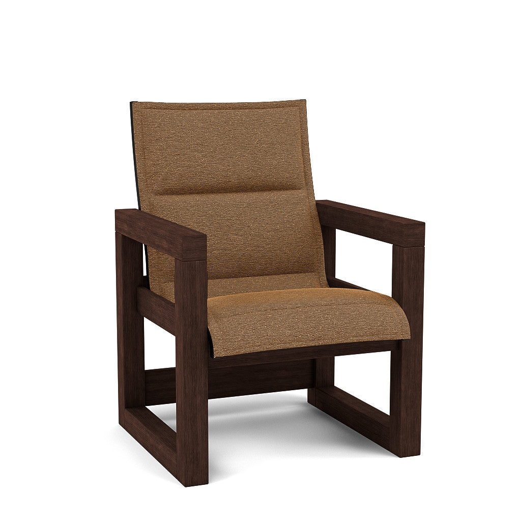 Frame Padded Sling Low Back Dining Chair