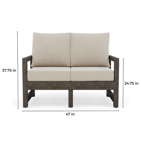 Lakeside Loveseat-Dimension-Font- Paddy O' Furniture Outdoor