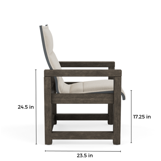 Lakeside Padded Sling Dining Chair Low-Paddy O' Furniture Outdoor-Dimension-Side