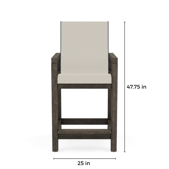 Lakeside Sling Bar Chair-Dimension-Font- Paddy O' Furniture Outdoor Low