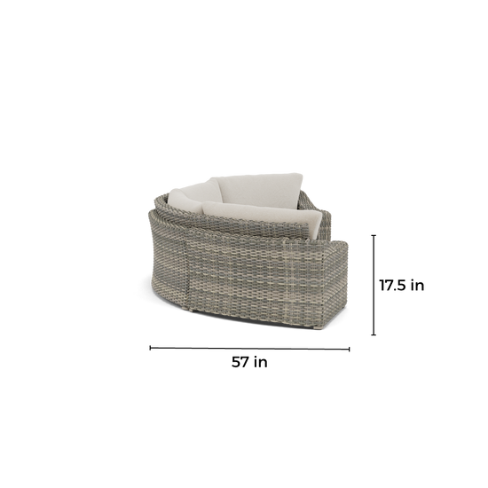Loire Valley 3-Seat Curved Sectional-DIMENSION-SIDE