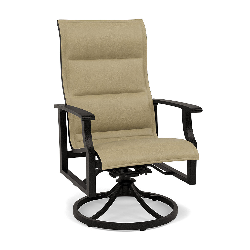 Newport Padded Sling Swivel Dining Chair