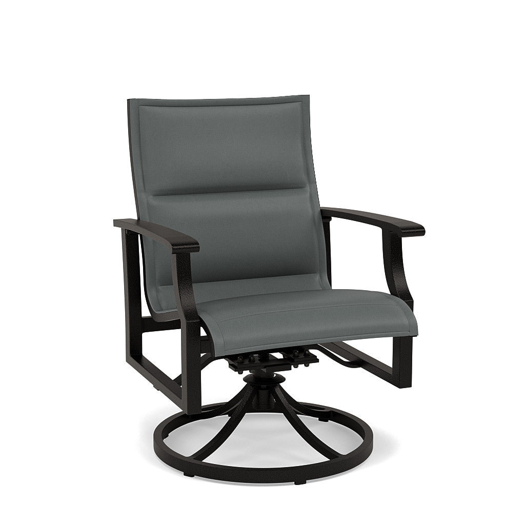 Newport Padded Sling Swivel Dining Chair