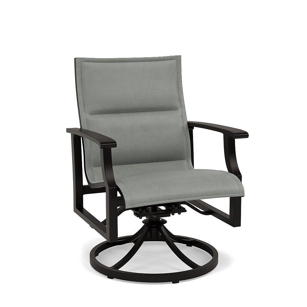 Newport Padded Sling Swivel Dining Chair