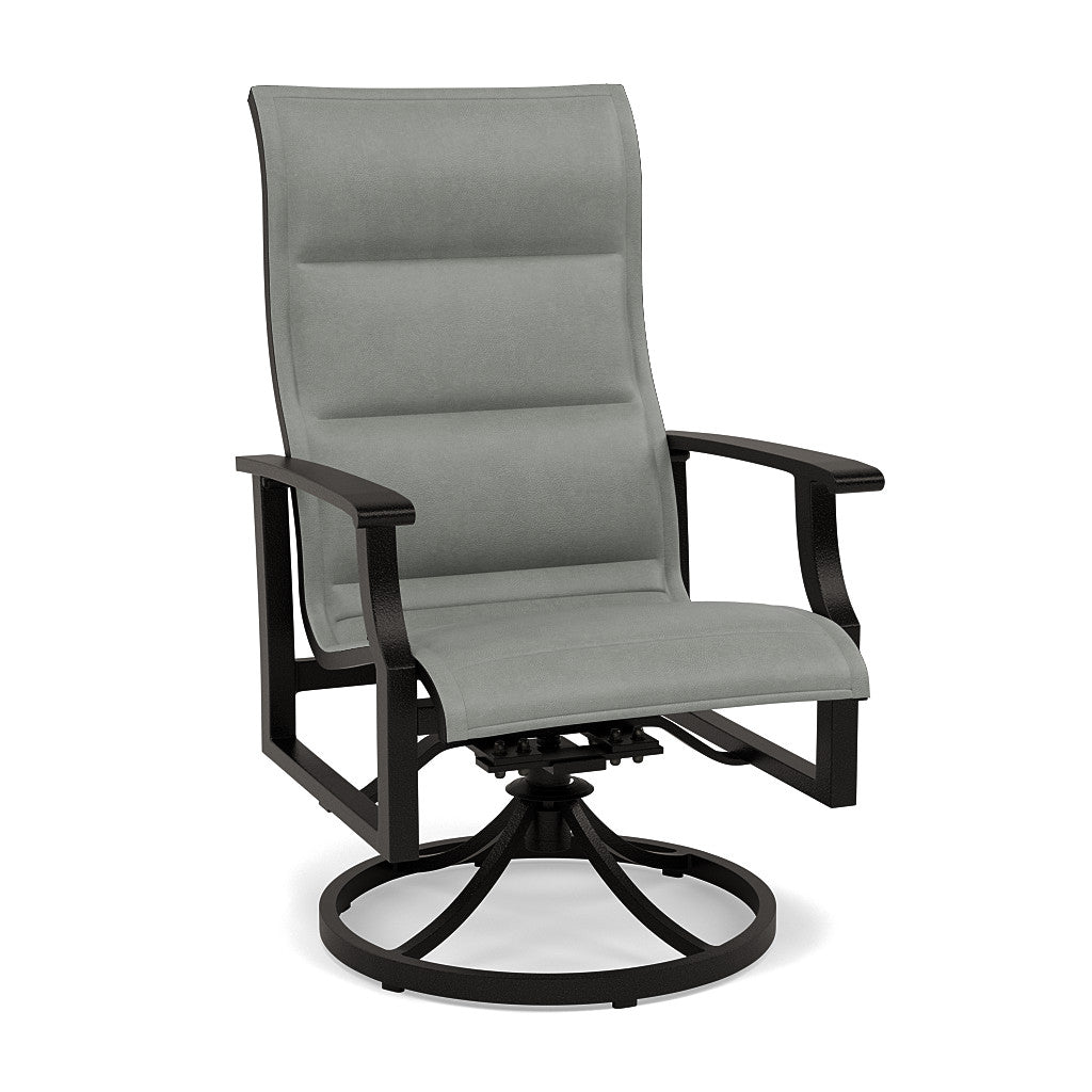 Newport Padded Sling Swivel Dining Chair