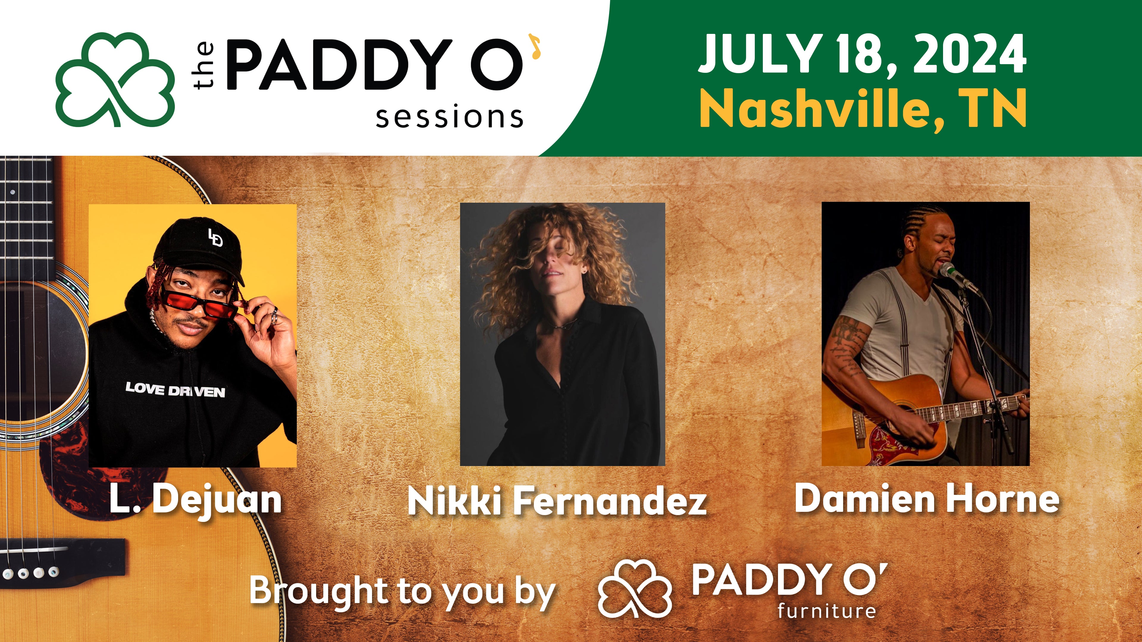 Load video: Video from our latest sessions show featuring Nikki Fernandez, Damien Horne, and L. Dejuan.