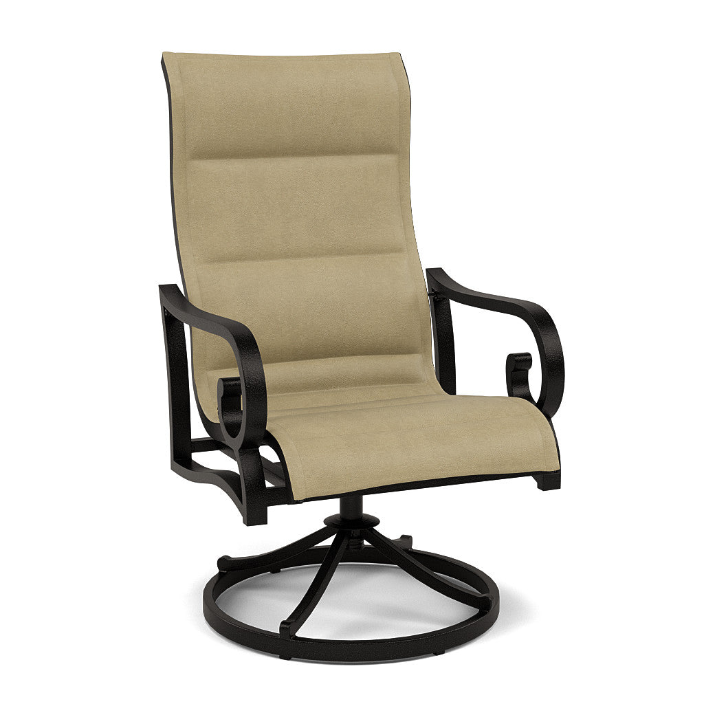 Rancho Padded Sling Swivel Dining Chair