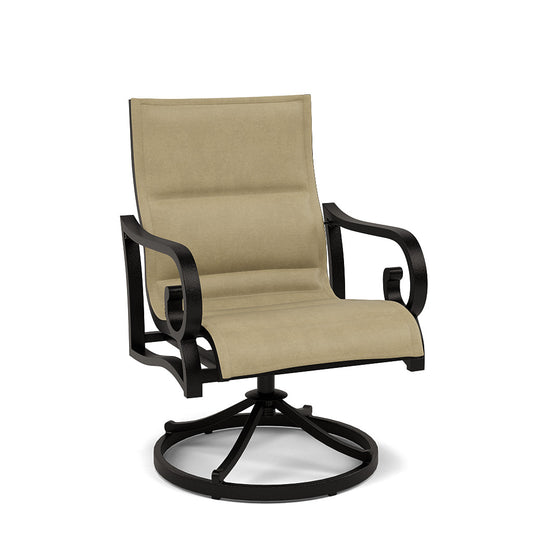 Rancho Padded Sling Swivel Dining Chair