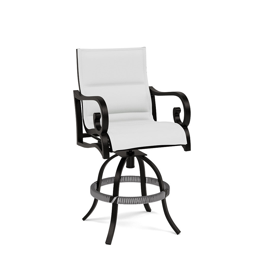 Rancho Padded Sling Swivel Balcony Barstool