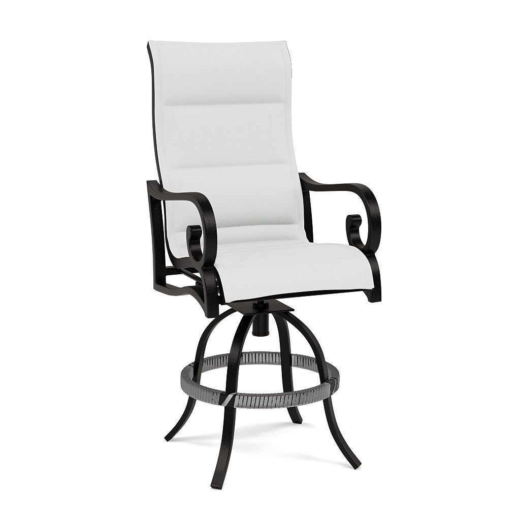 Rancho Padded Sling Swivel Balcony Barstool