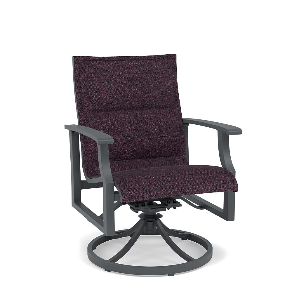 Rockport Padded Sling Swivel Dining Chair