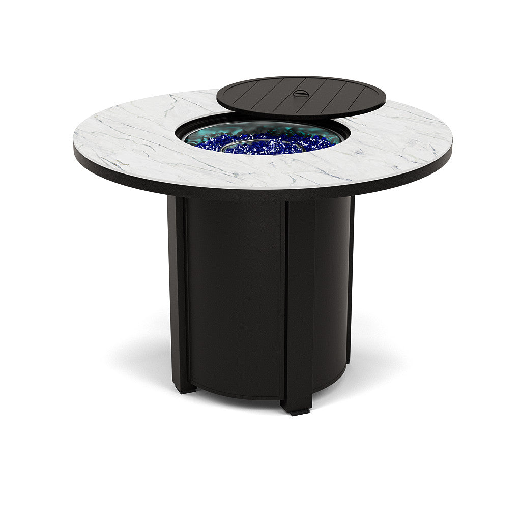 54" Round Balcony Fire Pit Table - Multiple Colors and Top Patterns