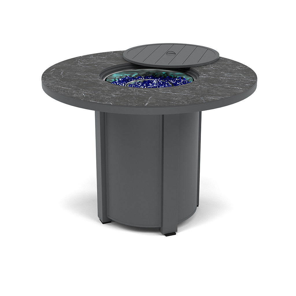 54" Round Balcony Fire Pit Table - Multiple Colors and Top Patterns