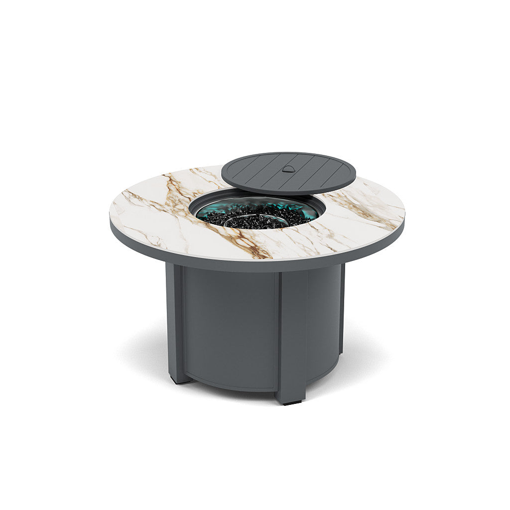 44" Round Chat Fire Pit Table - Multiple Colors and Top Patterns